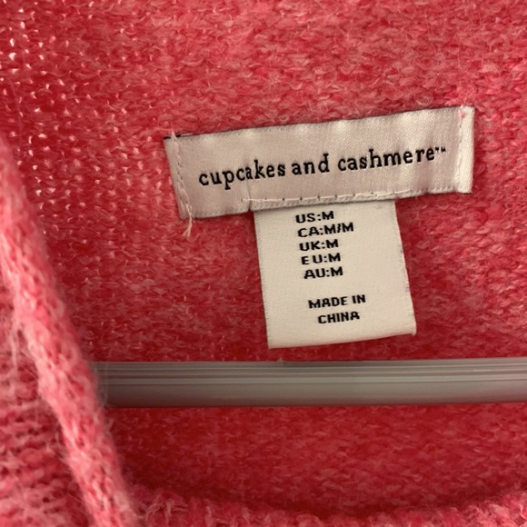 Cupcakes and Cashmere sz M Pink Eiffel Tower Knit Sweater. 1st pic for color - Picture 6 of 10